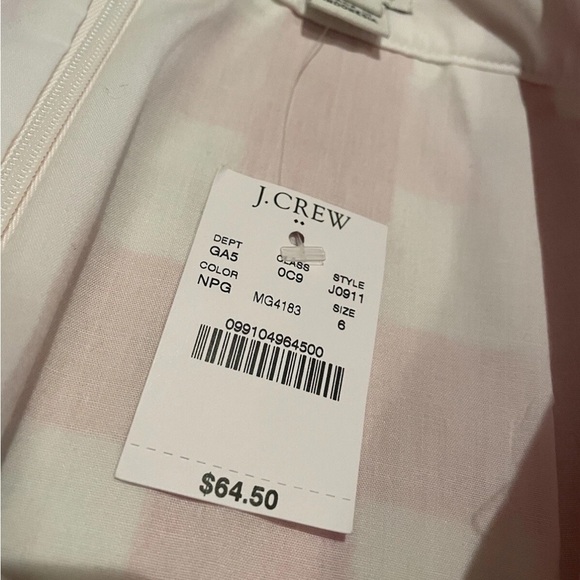 J Crew Womens Size 6 Pink Plaid Ruffles Gingham Pattern Pencil Skirt Casual NWT - Picture 8 of 12